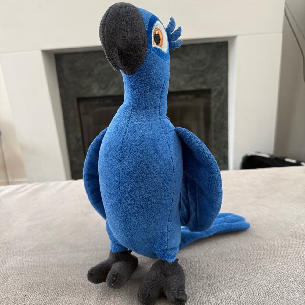 Rio Blu Blue Macaw Bird Plush Stuffed Animal 12" Movie Character Toy